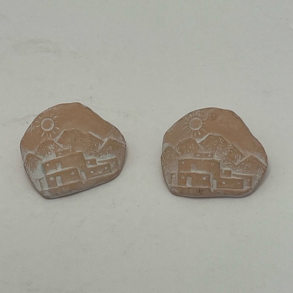 Jewelry - Large Clay Artisan Southwestern Earrings